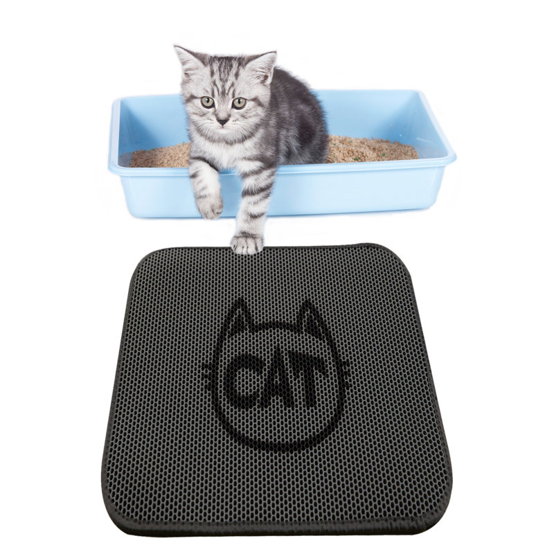 Tapis pour litière de qualité supérieure, 16 po x 24 po | Lavable à la machine, très résistant 21,0 oz / m² | Facile à nettoyer, sa conception antidérapante protège les planchers des dégâts et des odeurs | Durable et élégant
