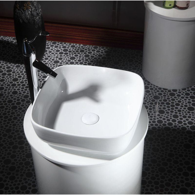 Barclay Mentone 15.75'' White Vitreous China Rectangular Bathroom Sink