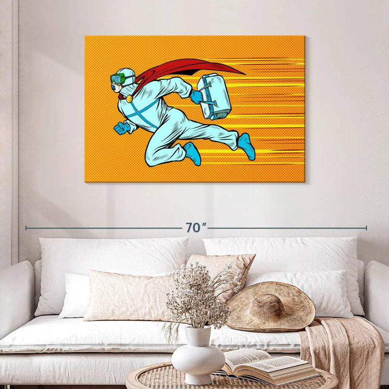 Alcaraz Superhero Doctor, 30" H x 45" W