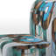 Chaise d'appoint rembourrée colorée Mid-Century-980455365
