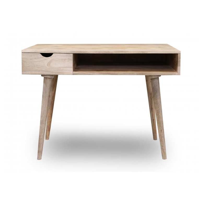 Rousseau Solid Wood Writing Desk, Natural
