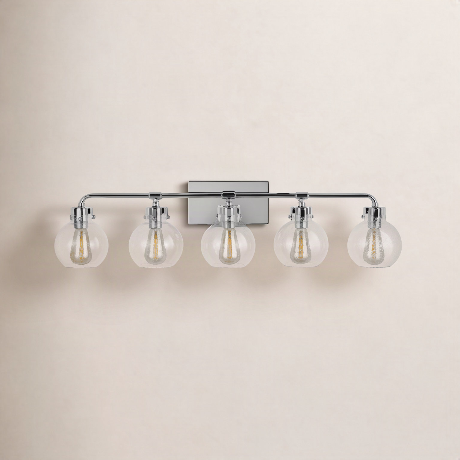 Byrne 5 Light Dimmable Vanity Light, Chrome
