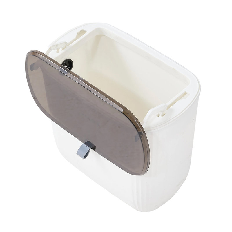 PP Touch Top Waste Bin, 24cm H x 26cm W x 14cm D, 9L