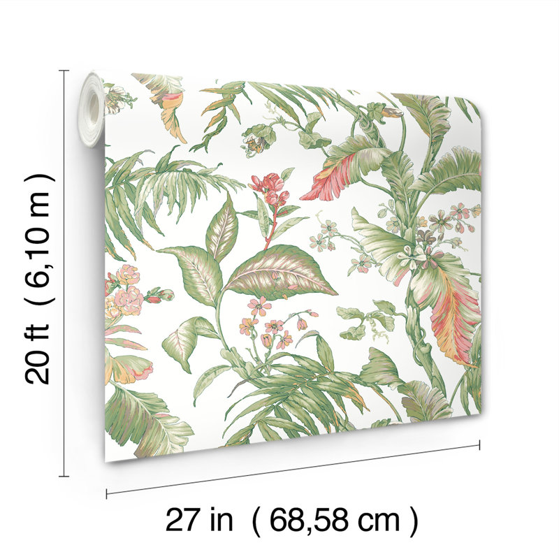 Papier peint adhésif Fiji Garden, Blanc multi