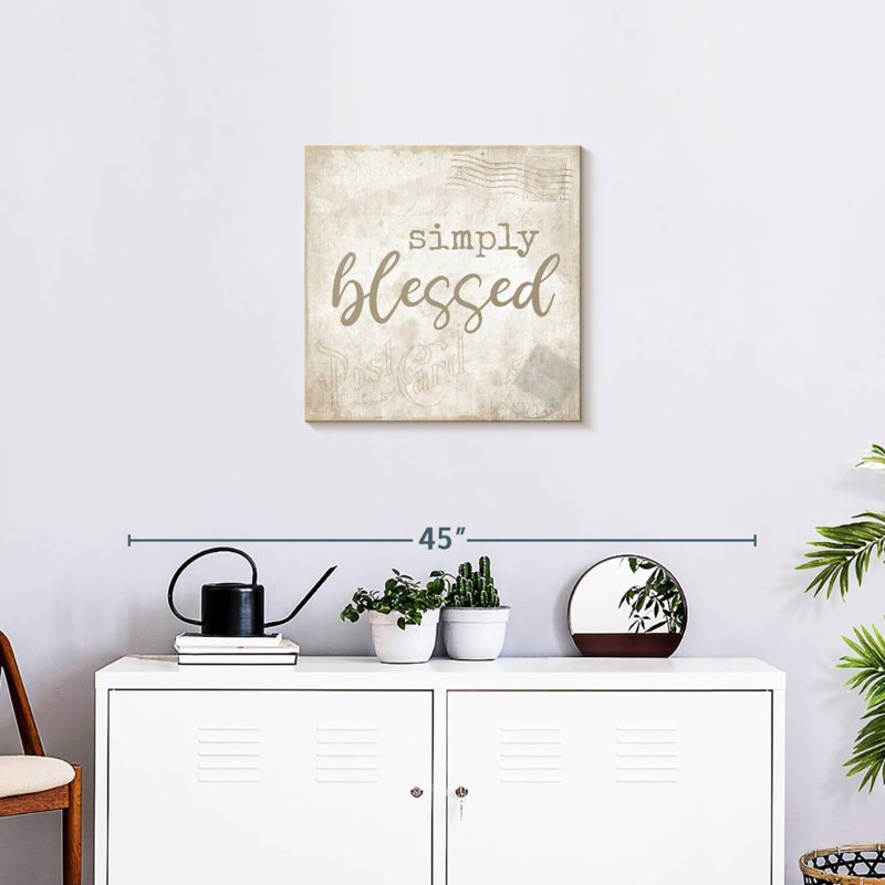 Tergel Postcard Blessed, 20" H x 20" W