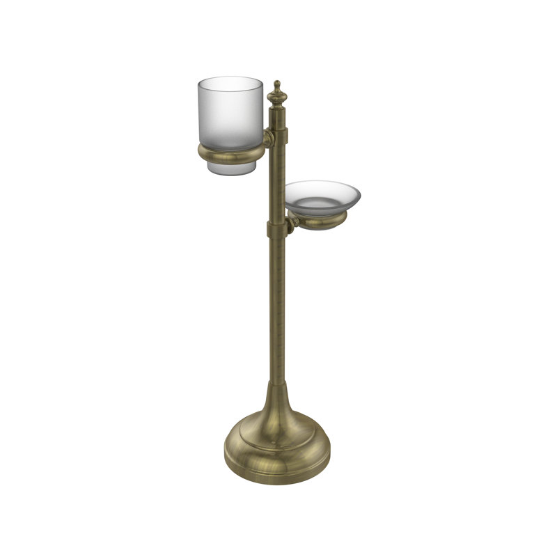 Porte-verres à anneaux multi-accessoires meuble-lavabo top, Laiton antique
