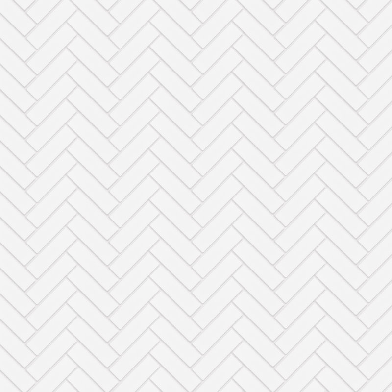 Metro Brick Herringbone 10-5/8 " x 12-1/2 " Porcelain Mosaic Floor and Wall Tile, Matte White