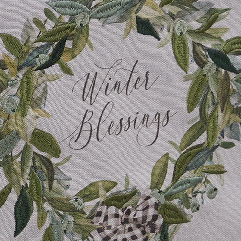 Winter Blessings Table Runner - Gray, 72" L x 15" W