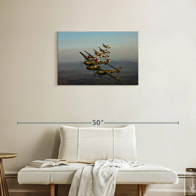 Mehar Lockheed P-38 Lightning Aircraft, 20'' H x 30'' W