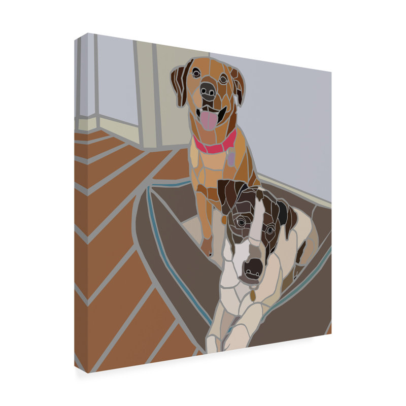 Art sur toile, "ologic Jonathan Mandell 2 Dawgs ", H 14 po x l 14 po