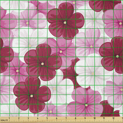 Deepanshu Blossoming Common Mallow Flowers Multi-Purpose Fabric