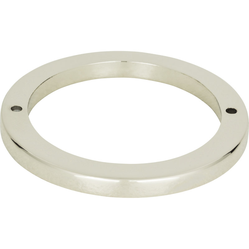 Brushed Nickel Round Backplate Handle, 3.5 inch