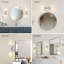Luminaires de salle de bain modernes en chrome avec abat-jour en verre transparent - applique murale haut / bas pour salle de bain, chambre à coucher, salon