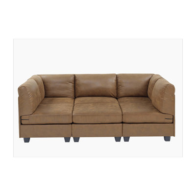 Faux Leather Modular Sectional
