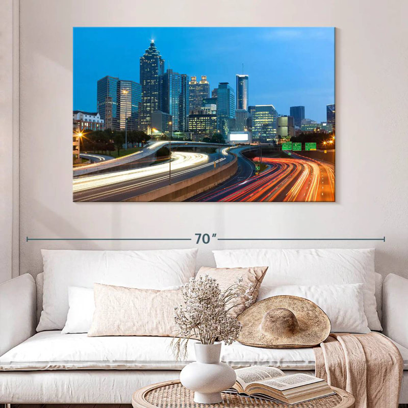 Ravi Downtown Atlanta Light Trails, H 34 po x l 51 po
