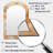 Orange and Beige Unbounded Imagination III - Abstract Asymmetrical Mirror, Orange Arch Decorative Wall Mirror, Printed Metal Art-853625627