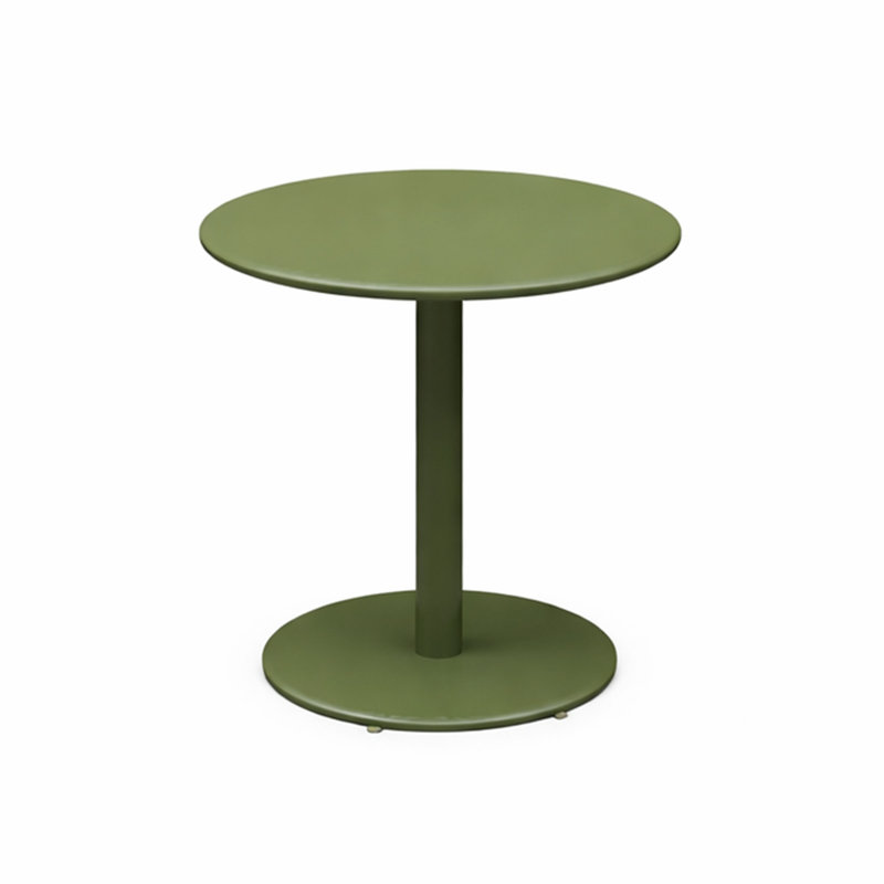 Metal Outdoor Bistro Set, 3-piece Patio Conversation Set With Round Side Table & 2 Chairs, Weather-resistant Steel Frame, Compact Balcony Furniture, Green