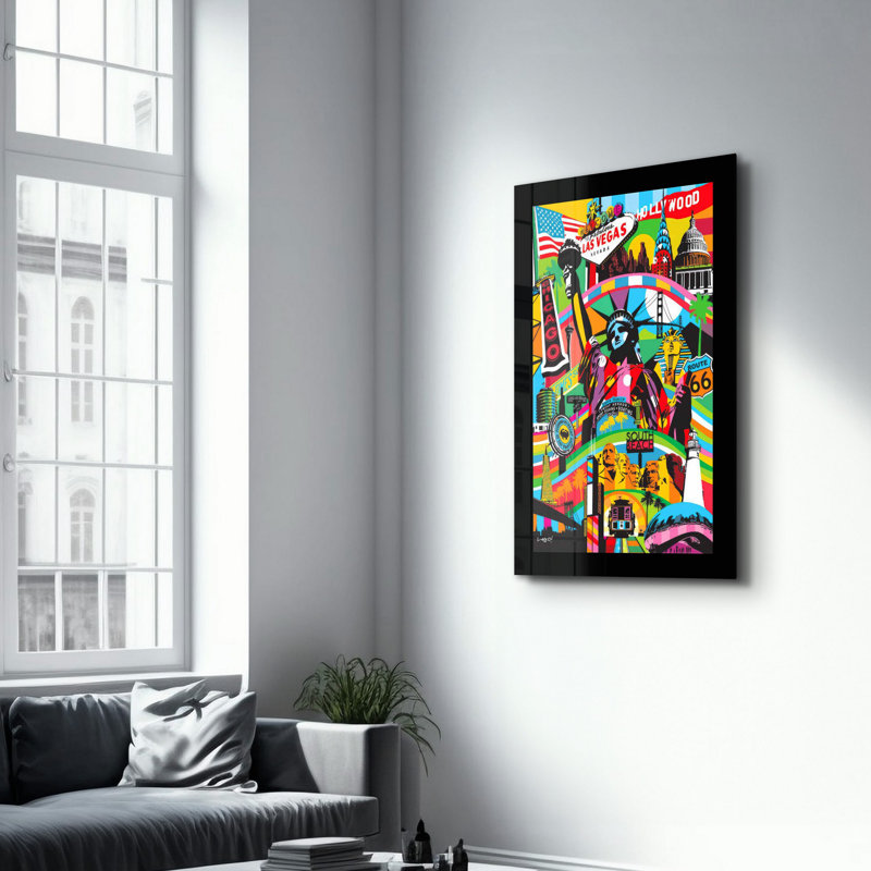 Peinture élégante en verre trempé de 27,6 po x 43,3 po | 100% verre trempé, épaisseur: 0,16 pouce | Œuvre imprimée UV, parfaite pour la décoration intérieure et les intérieurs modernes, des visuels époustouflants pour toute pièce