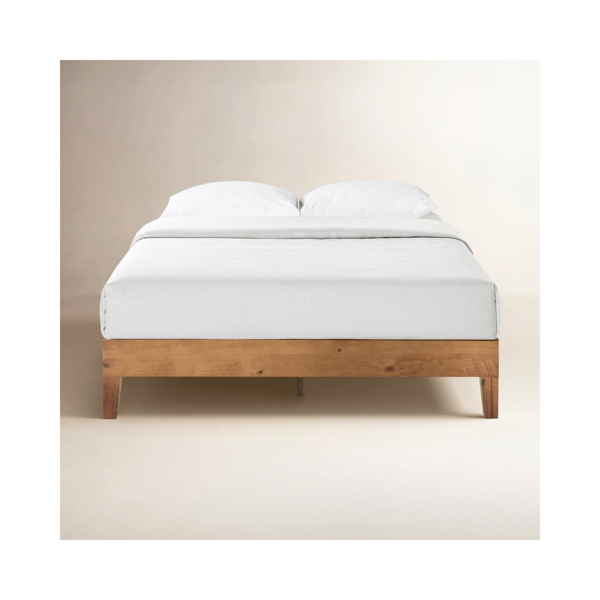 Amaryn Solid Wood Bed, Queen, Natural