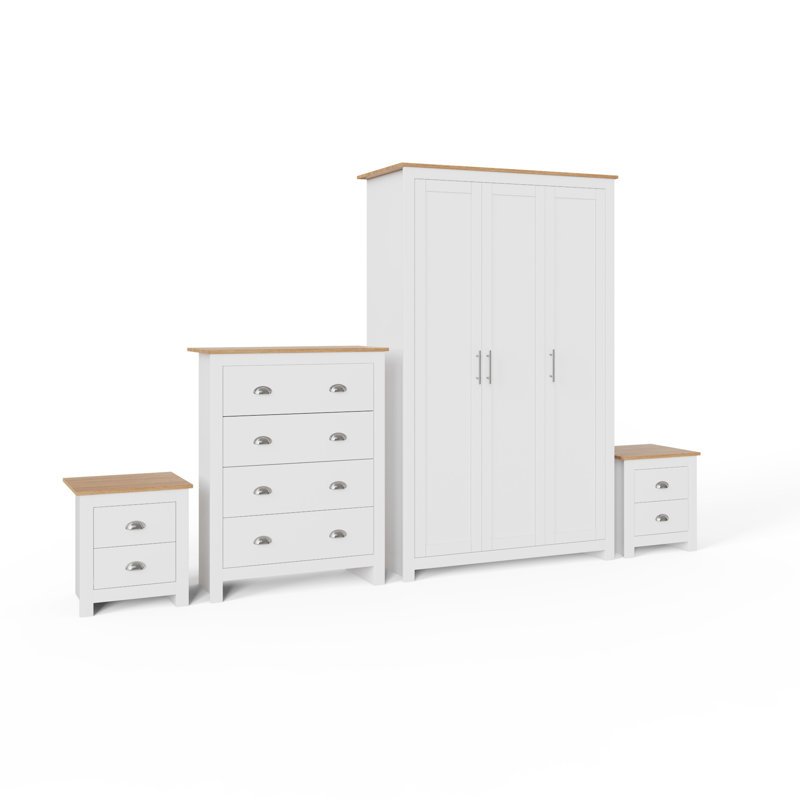 Kenneth 4 Piece Bedroom Set, White