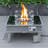 Kliyah Square Aluminum Propane Smokeless Fire Pit Table