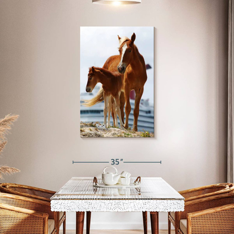 Brampt Brown Horses, 45" H x 30" W