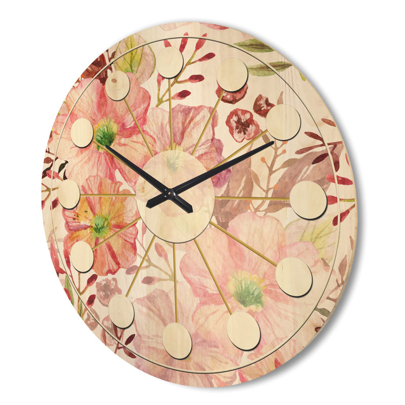 Horloge murale Floral Botanical III, Très grand