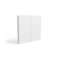 Ener - J Wireless Kinetic 2 Gang Self Powered Wall Switch IP67 Waterproof White 433MHz