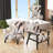 Symmetrical Abstractions III - Upholstered Modern Arm Chair, Modern Cubism Accent Chair