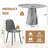 45'' Round Dining Table Set With 4/6 Upholstered Chairs-1370003378-1370003375
