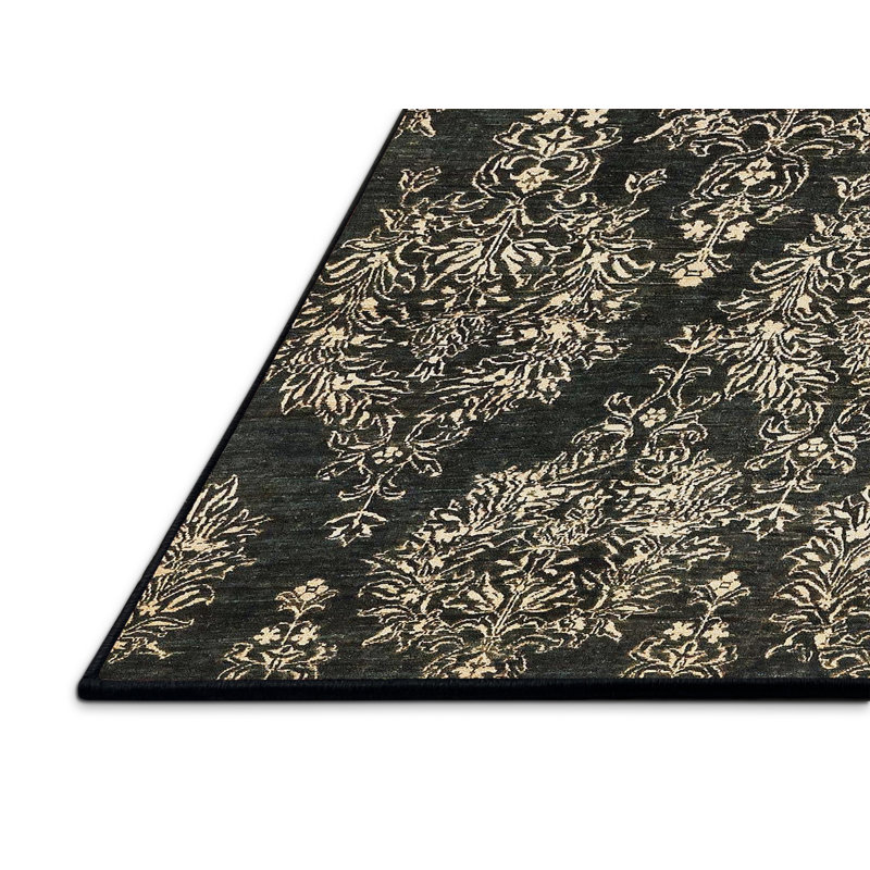 Tapis décoratif multicolore à motif abstrait, Rectangle 5 pi x 7 pi