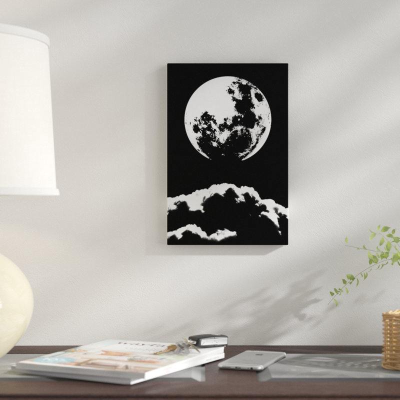 «MoonASTER», reproduction d'impression sur toile, H 26 po x l 18 po x P 1,5 po, Pas de tapis, Toile tendue