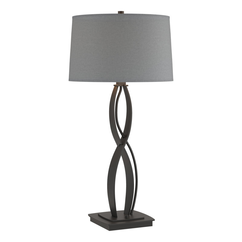Almost Infinity Table Lamp, Flax, Black