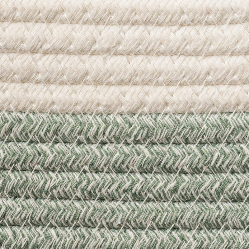 Ensemble de panier pour lit de bébé, Vert/blanc