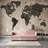 World Map Wallpaper Solid Black Wall Mural-126556774-126556779
