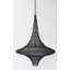 Luminaire suspendu chaîne transitionnelle en satin noir 1 lumière-673718966-673718969