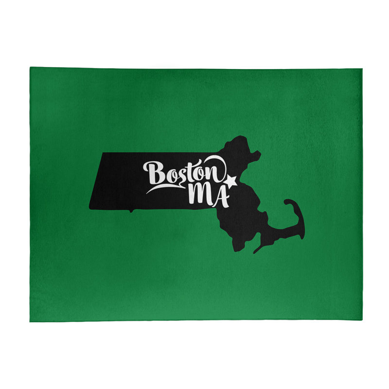 Tapis de la zone verte en polyester boston sports cochenilles, Rectangle 9 pi x 12 pi