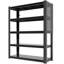 Étagère de garage métallique robuste Ackron 78 po H à 5 niveaux, capacité totale de 2 000 lb, étagères de rangement en acier réglables avec panneau perforé-253413918