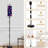 PeeNoke 68.5" Standing Floor Lamp Neon rainbow colored leopard print seamless Gradient Dimmable Metal Pole Lamp with Linen Lampshade LED Bulb Included