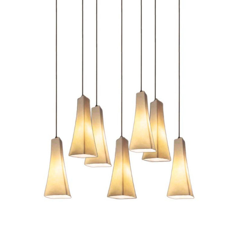 7 - Light Brown/Black Cluster Pendant
