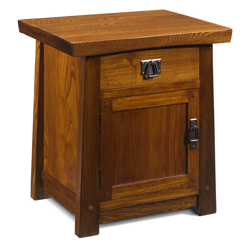 Bevans 55cm W Solid Wood Bedside Table