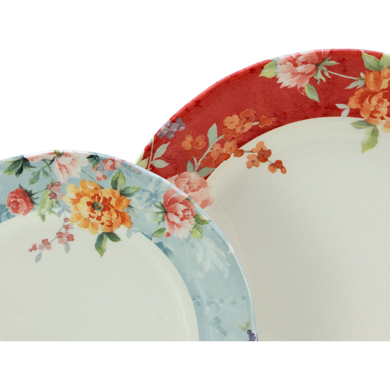 Crimson Piece Stoneware Dinnerware Set - Service for 4