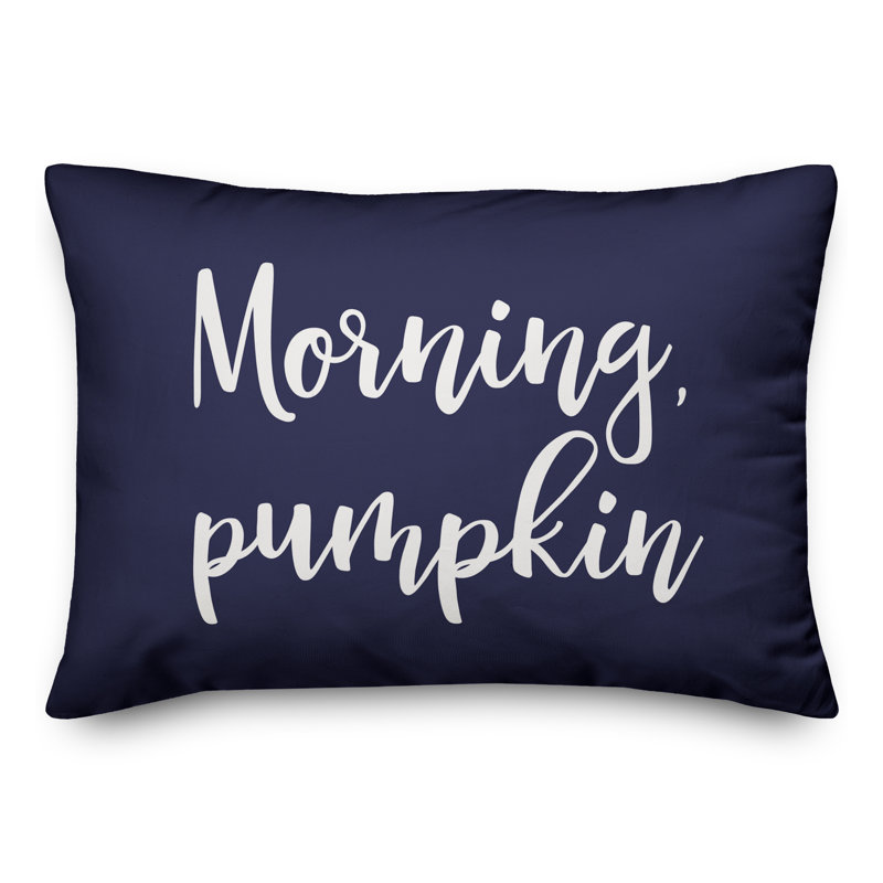  Coussin Good Morning, Pumpkin, Bleu marine