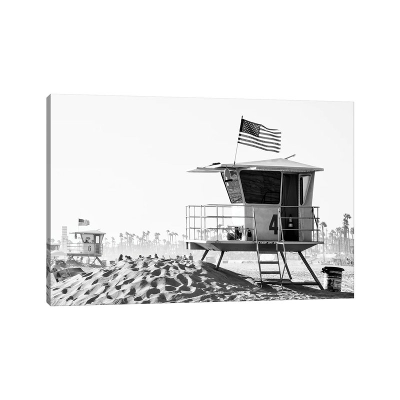 Lifeguard Towers by Philippe Hugonnard - Wrapped Canvas Print, 101.6 cm H x 66.04 cm W x 1.91 cm D