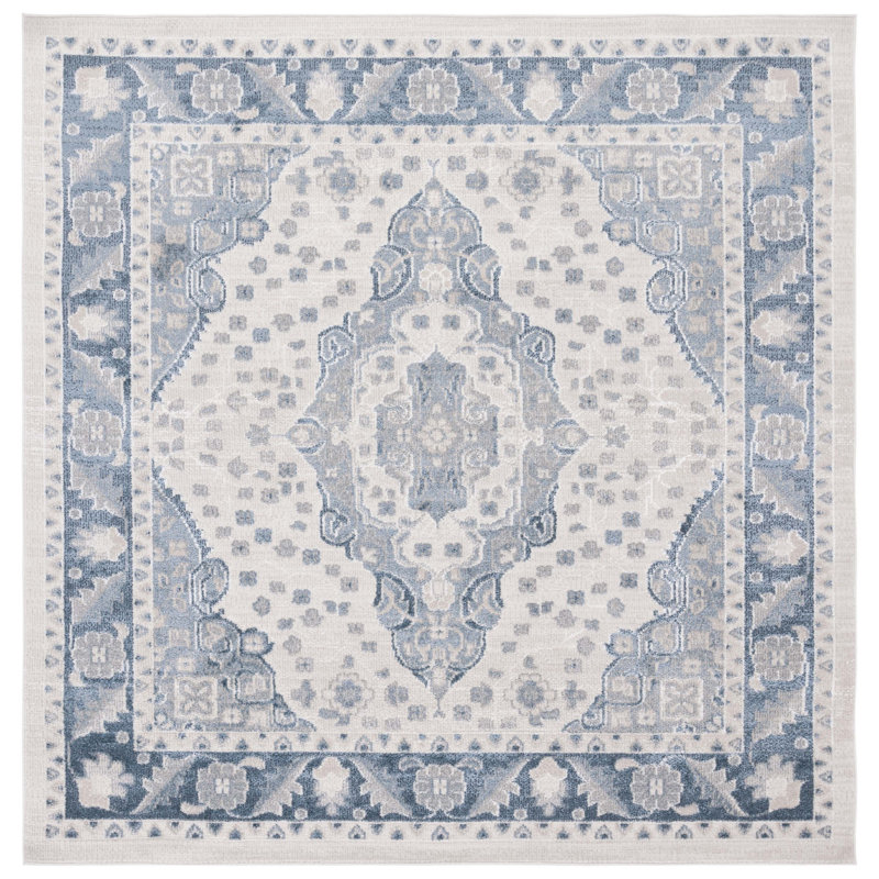 Tapis beige / gris-gris Humiston 208, Carré 6 pi 7 po
