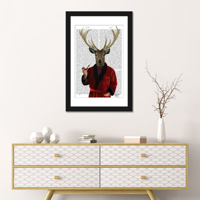 «Deer in smoking vestes», impression sur toile