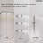 Thermostatic Rainfall  Shower System, 20" Ceiling Mount LED Shower Head with Handheld Shower, Body Jet-91163861