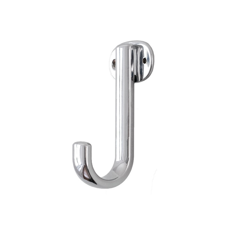 Crochet décoratif de la collection Euro-Contemporary - Chrome 4-3 / 4 "x 2-1 / 4" - Crochet pour vestibule contemporain pour manteaux, chapeaux et sacs