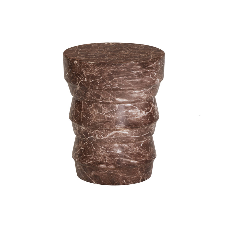 Ayon Faux Red Levanto Concrete Indoor/outdoor Side Table