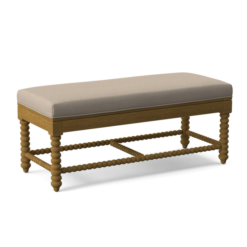 Banc en bois massif Louisa, Finition miel, Performance Crypton coquille d'œuf; 0884-93